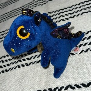 TY Beanie Boos Saffire The Blue Dragon Plushy NWOT